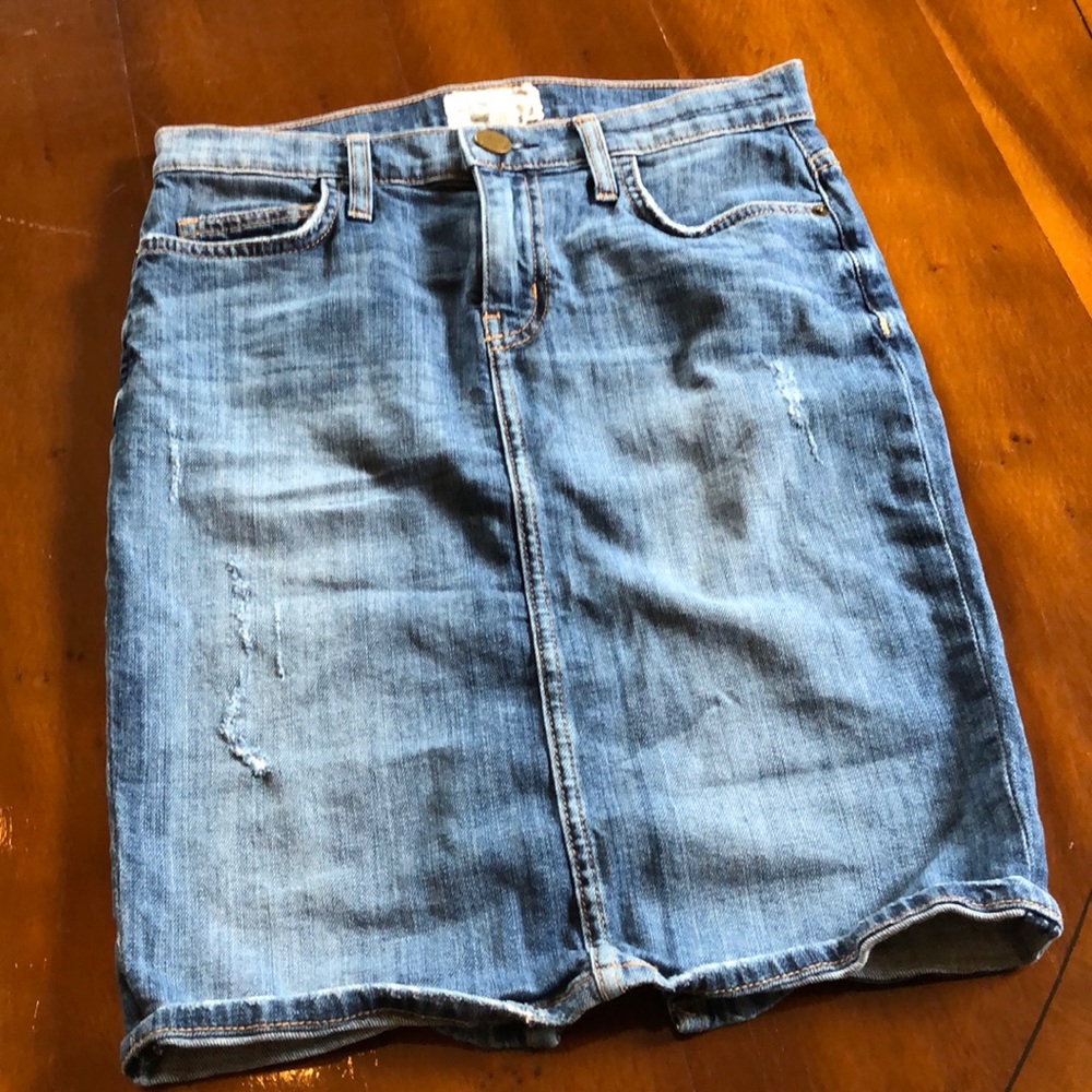 Current Elliott denim skirt. Perfect wash.